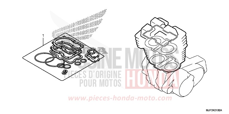 GASKET KIT A for CTX700 ABS DARKNESS BLACK METALLIC (NH463) from 2014